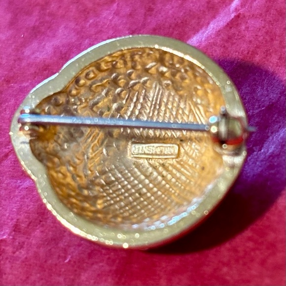 Vintage Krementz Red Enamel, Rhinestone and Gold Ladybug Brooch, EUC - Picture 6 of 8